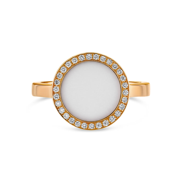 Agate with Diamond Halo Ring - Best & Co.