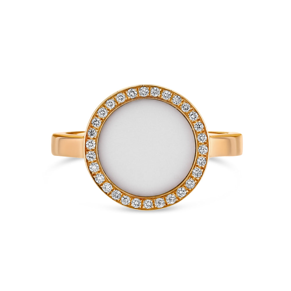 Agate with Diamond Halo Ring - Best & Co.