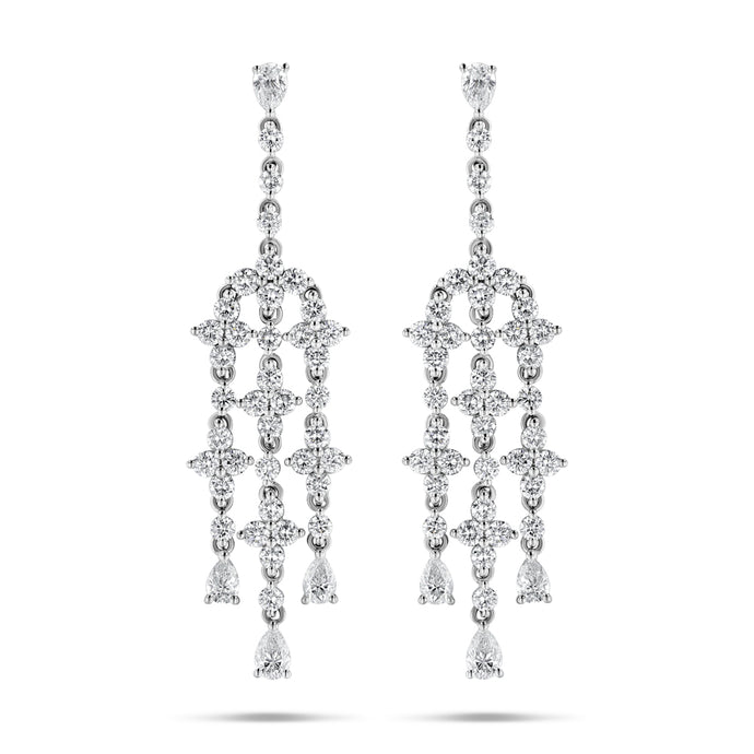 White Diamond Chandelier Earrings - Best & Co.