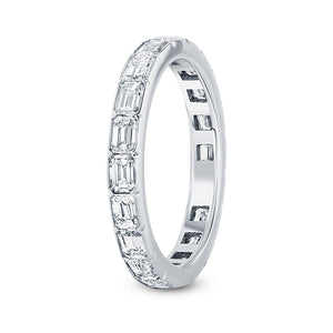 East West Emerald Cut Eternity Band