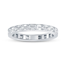 East West Emerald Cut Eternity Band