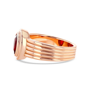 Deco Rose Gold Ruby Ring