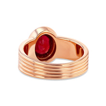 Deco Rose Gold Ruby Ring