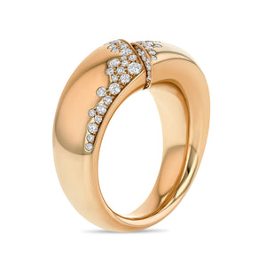 Rose Gold and Stardust Diamond Ring