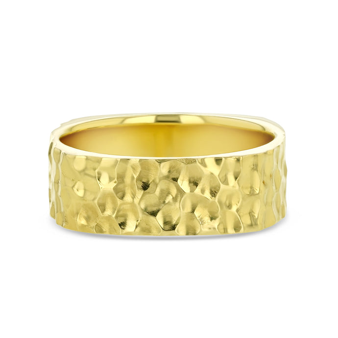 Organic Textured 18k Square Band